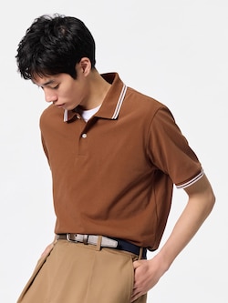 ドライポロシャツ(半袖)(ライン)+EC