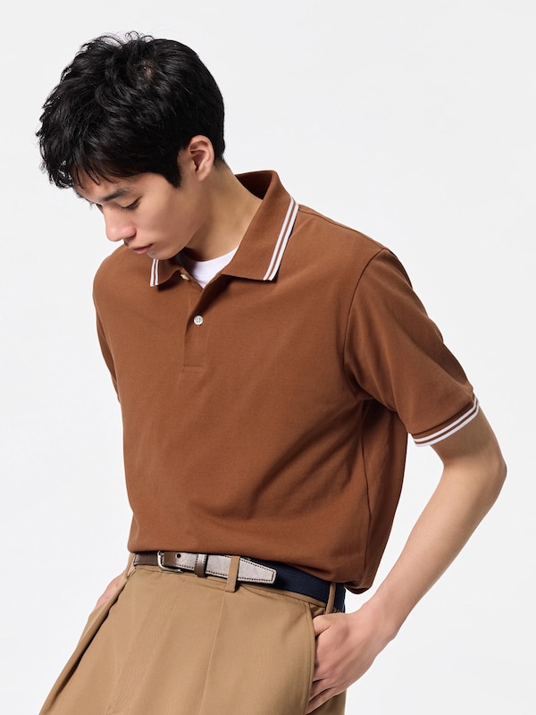 ドライポロシャツ(半袖)(ライン)+EC