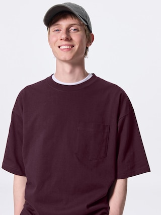 ボクシーT(5分袖)(オーバーサイズ) 【メンズ】 【Tシャツ・スウェット】【GU公式/ジーユー】 【WINE】 ボクシーT(5分袖)(オーバーサイズ) 【メンズ】 【Tシャツ・スウェット】【GU公式/ジーユー】 【WINE】