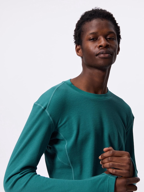 ワッフルスリムフィットT(長袖)GA+E