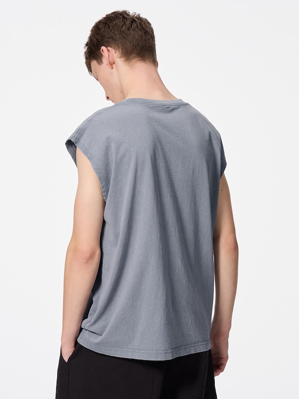 ウォッシュドスリーブレスT Q