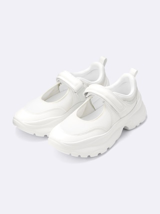 ボリュームソールベルトスニーカー 【レディース】 【シューズ】【GU公式/ジーユー】 【OFF WHITE】 ボリュームソールベルトスニーカー 【レディース】 【シューズ】【GU公式/ジーユー】 【OFF WHITE】