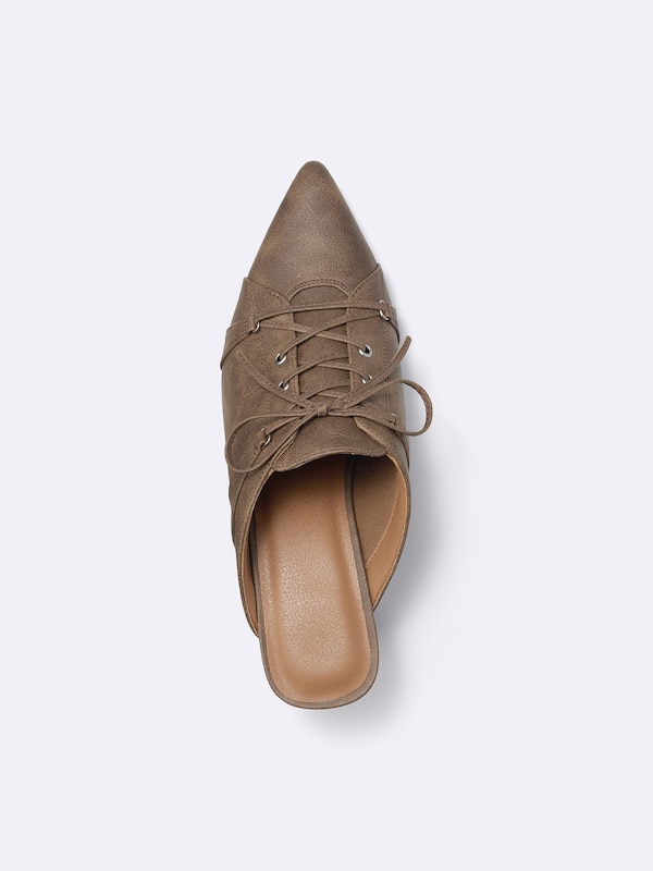 レースアップミュール+E