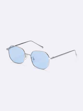 UVカットセプタゴンメタルサングラス 【メンズ】 【グッズ】【GU公式/ジーユー】 【LIGHT BLUE】 UVカットセプタゴンメタルサングラス 【メンズ】 【グッズ】【GU公式/ジーユー】 【LIGHT BLUE】