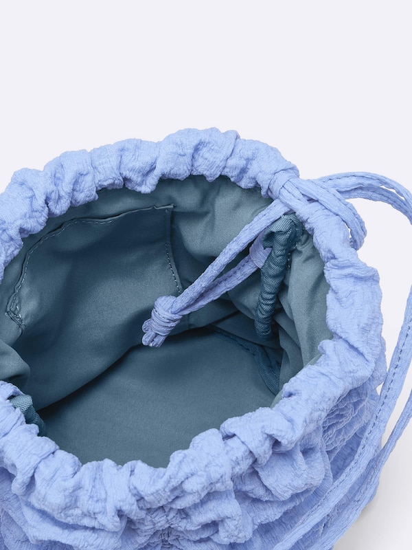 シャーリングドローストリングバッグ+E