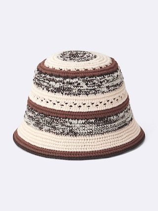 クロシェハット 【レディース】 【グッズ】【GU公式/ジーユー】 【BROWN】 クロシェハット 【レディース】 【グッズ】【GU公式/ジーユー】 【BROWN】