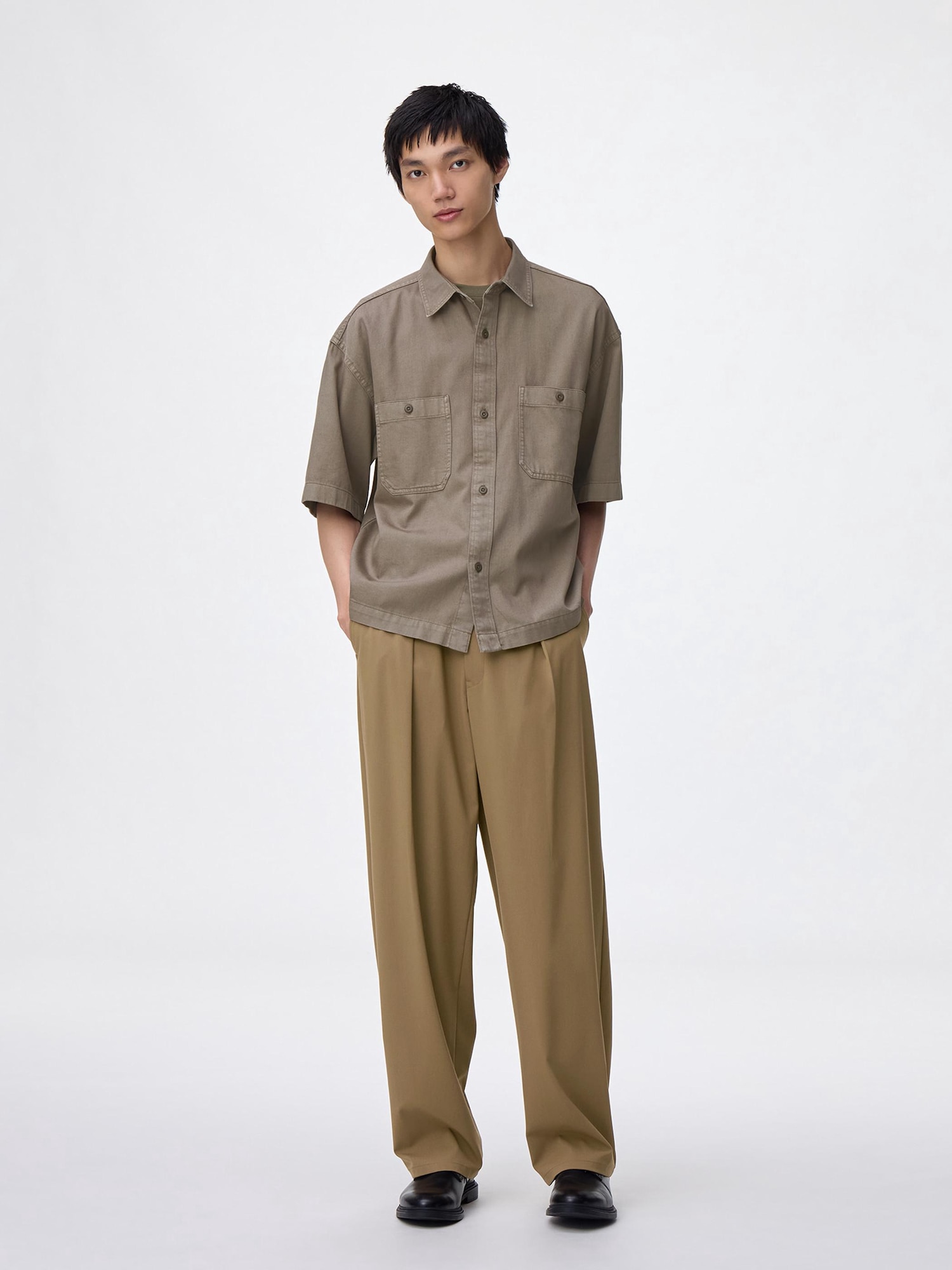 GU公式 | バレルレッグスラックス+EC(丈長め79.0cm)