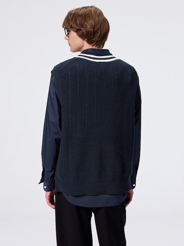 ウォッシャブルチルデンニットベスト+EC