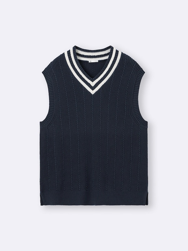 ウォッシャブルチルデンニットベスト+EC