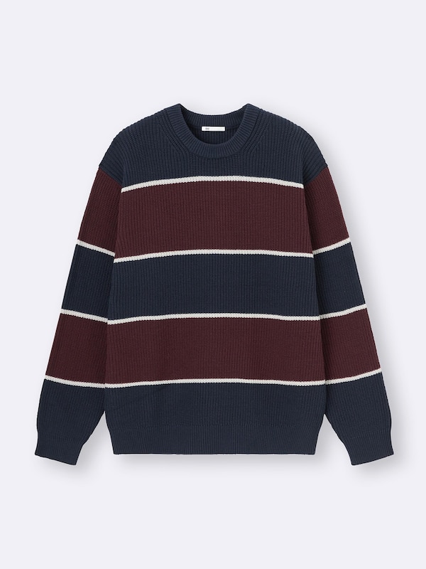 ボーダークルーネックセーター