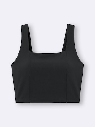 ブラフィールクロップドスクエアネックタンクトップ+X 【レディース】 【Tシャツ・スウェット】【GU公式/ジーユー】 【BLACK】 ブラフィールクロップドスクエアネックタンクトップ+X 【レディース】 【Tシャツ・スウェット】【GU公式/ジーユー】 【BLACK】