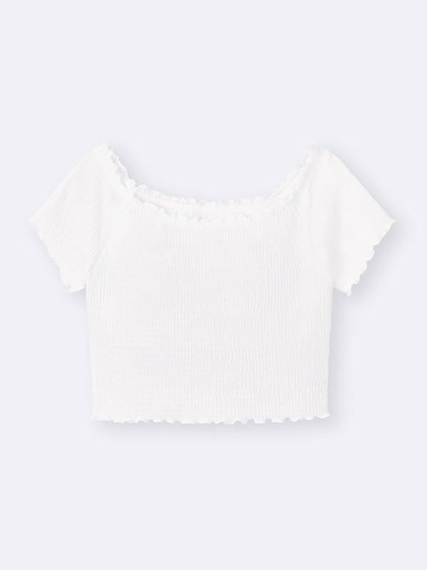 ブラフィールクロップドシャーリングオフショルダーT