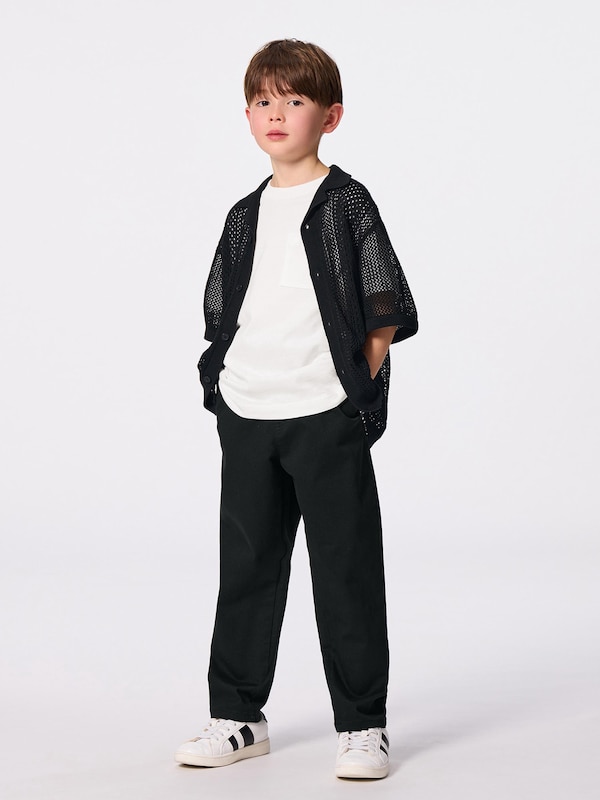 KIDS(男女兼用)のびのびワイドテーパードパンツ