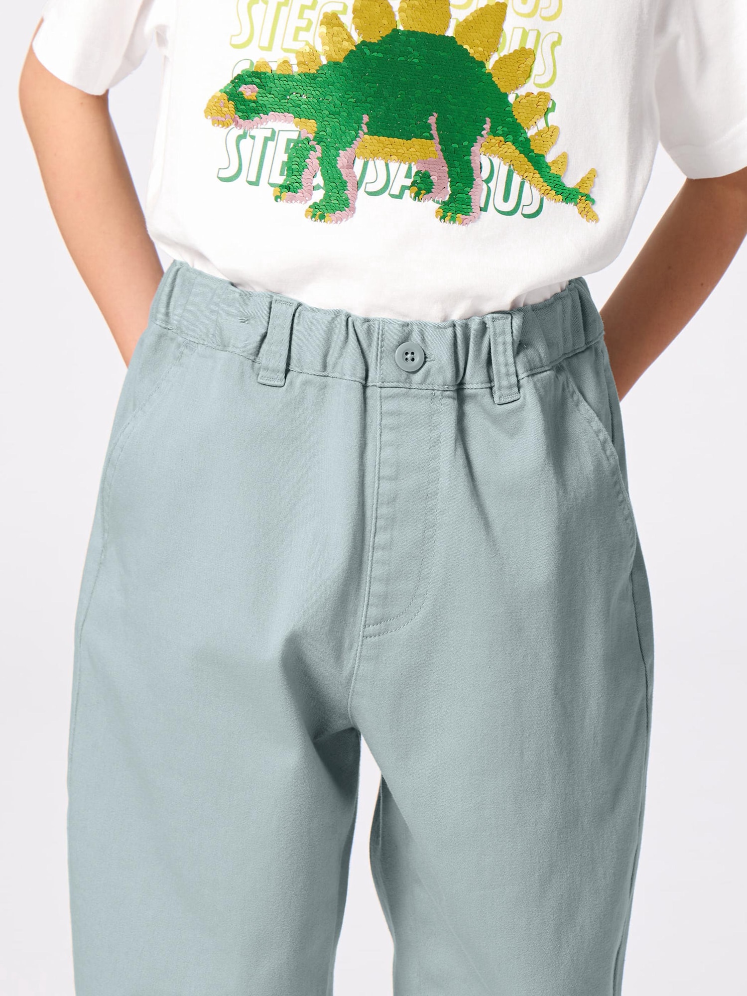 GU公式 | KIDS(男女兼用)のびのびワイドテーパードパンツ