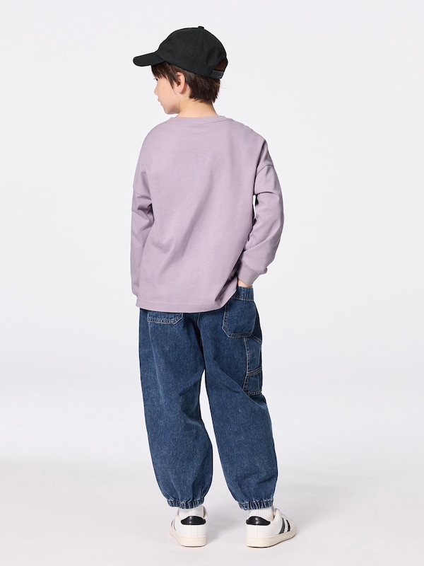 KIDS(男女兼用)デニムワイドワークジョガーパンツ