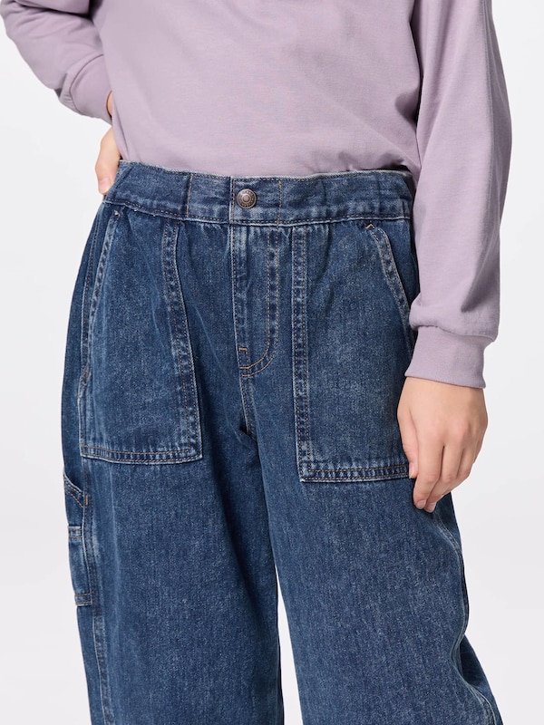 KIDS(男女兼用)デニムワイドワークジョガーパンツ