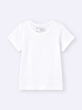 KIDS(男女兼用)ドライコットンT(半袖)+E 【KIDS・TEEN】 【キッズ インナー・下着】【GU公式/ジーユー】 【OFF WHITE】 KIDS(男女兼用)ドライコットンT(半袖)+E 【KIDS・TEEN】 【キッズ インナー・下着】【GU公式/ジーユー】 【OFF WHITE】