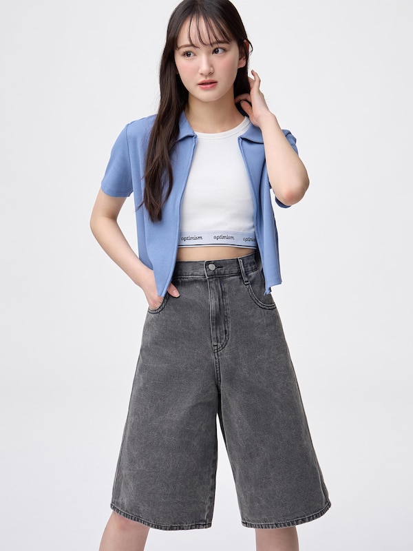GIRLSブラフィールプチロゴテープクロップドタンクトップ