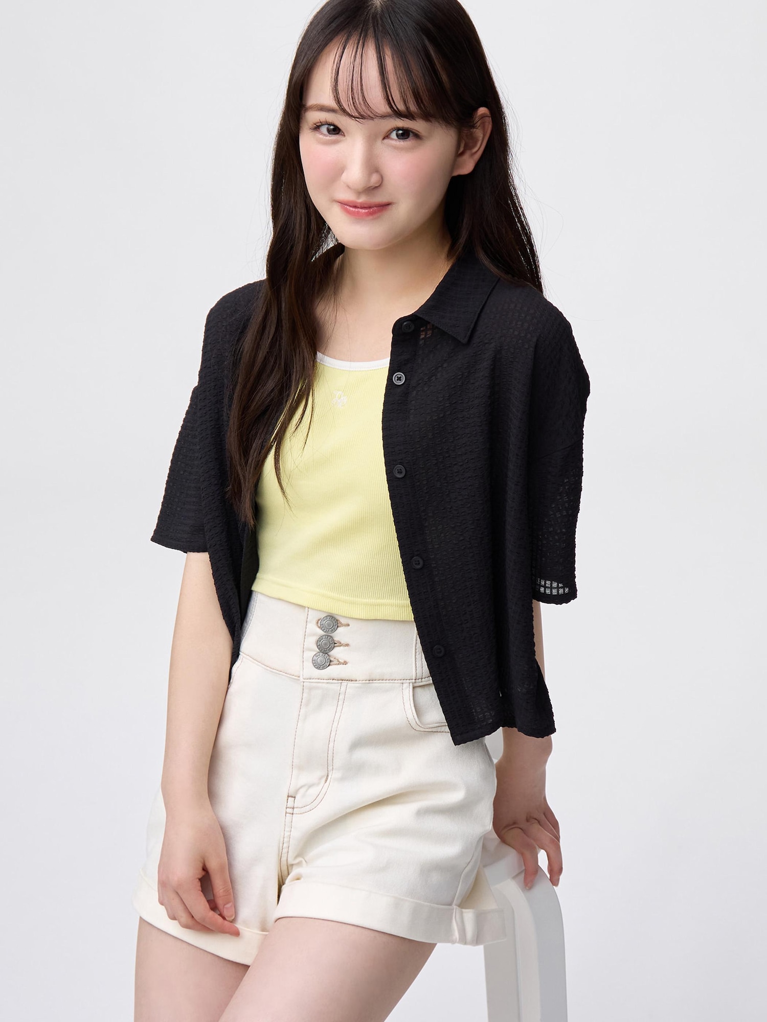 GU公式 | GIRLSブラフィールプチクロップドキャミソール