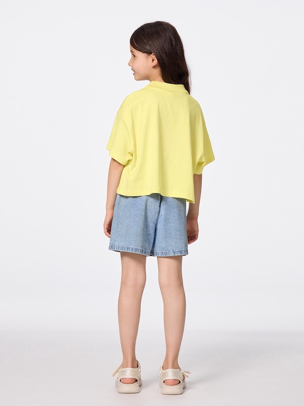 GIRLSペーパーバッグウエストデニムショーツ