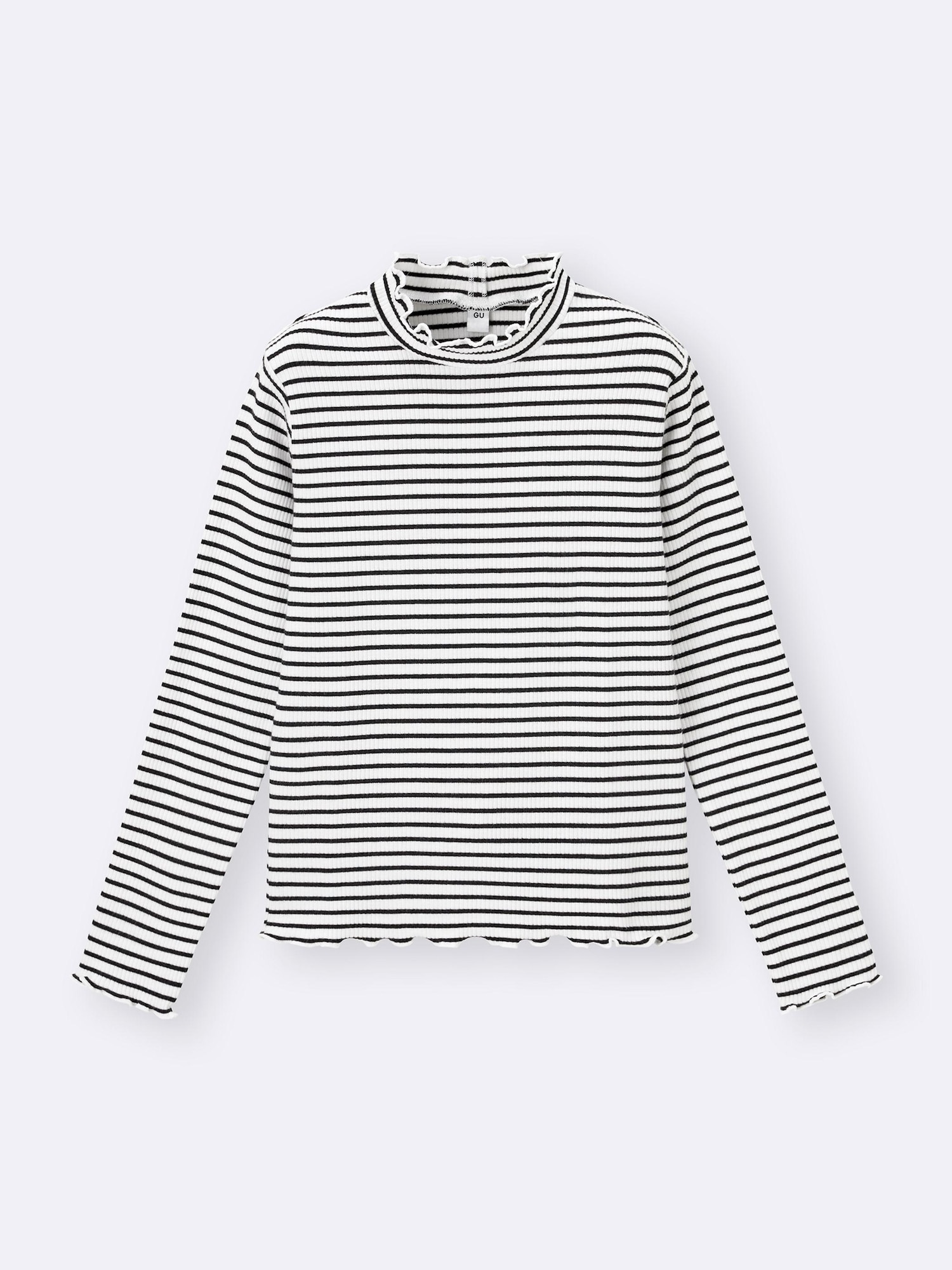 GU公式 | GIRLSフリルハイネックT(長袖)