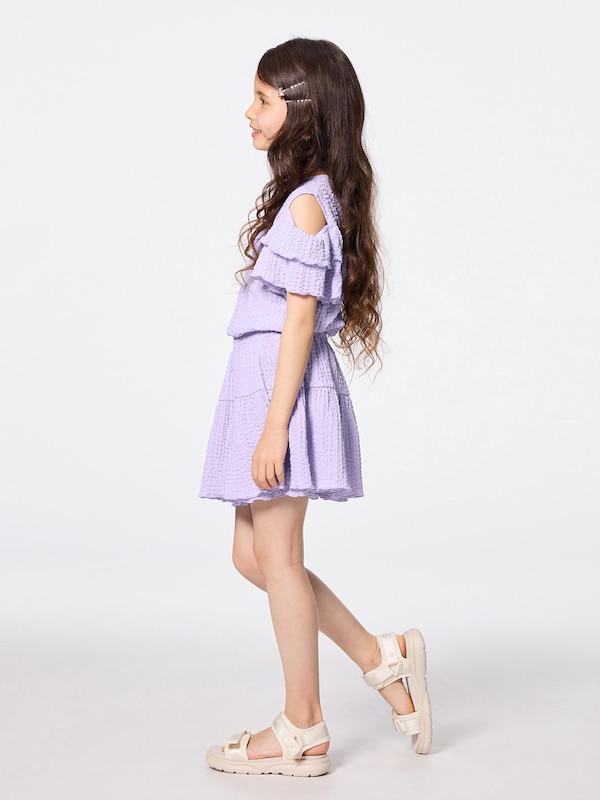 GIRLSシャーリングティアードキュロット