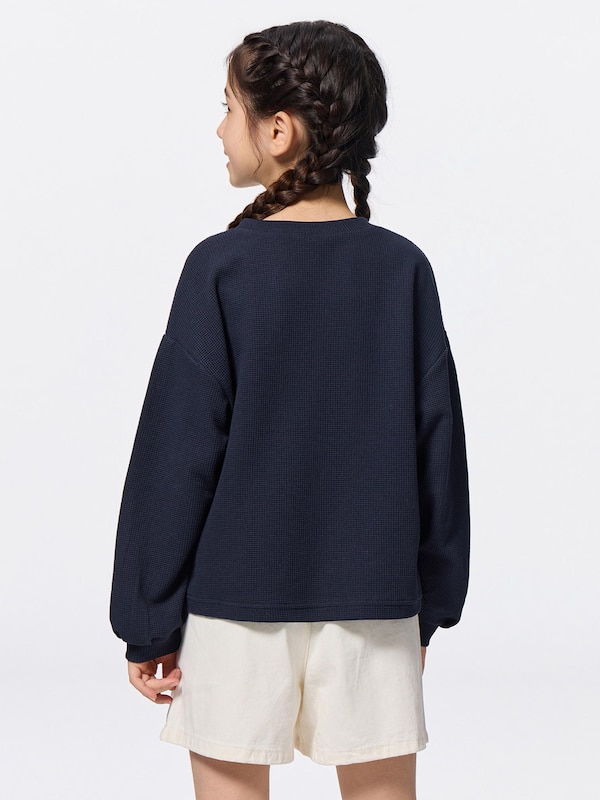 GIRLSワッフルジャージーシャツ(長袖)