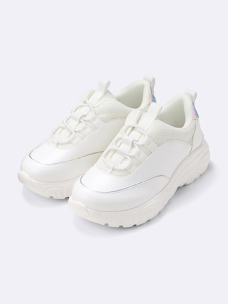 KIDS(男女兼用)ボリュームソールスニーカー+E 【KIDS・TEEN】 【キッズ グッズ】【GU公式/ジーユー】 【OFF WHITE】 KIDS(男女兼用)ボリュームソールスニーカー+E 【KIDS・TEEN】 【キッズ グッズ】【GU公式/ジーユー】 【OFF WHITE】