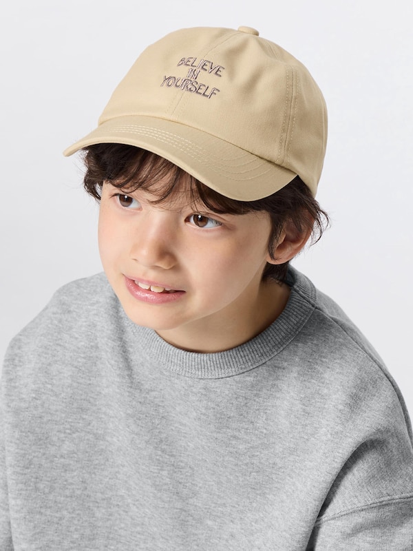 KIDS(男女兼用)UVカットツイルロゴキャップ