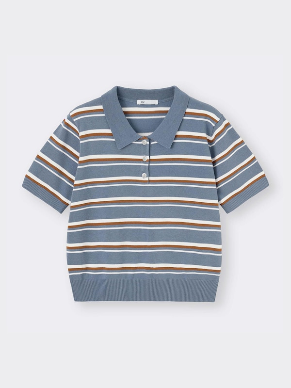 マルチボーダーポロセーター(半袖)Q