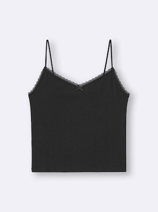 コットンブレンドクロップドキャミソール(ドライ) 【レディース】 【Tシャツ・スウェット】【GU公式/ジーユー】 【BLACK】 コットンブレンドクロップドキャミソール(ドライ) 【レディース】 【Tシャツ・スウェット】【GU公式/ジーユー】 【BLACK】