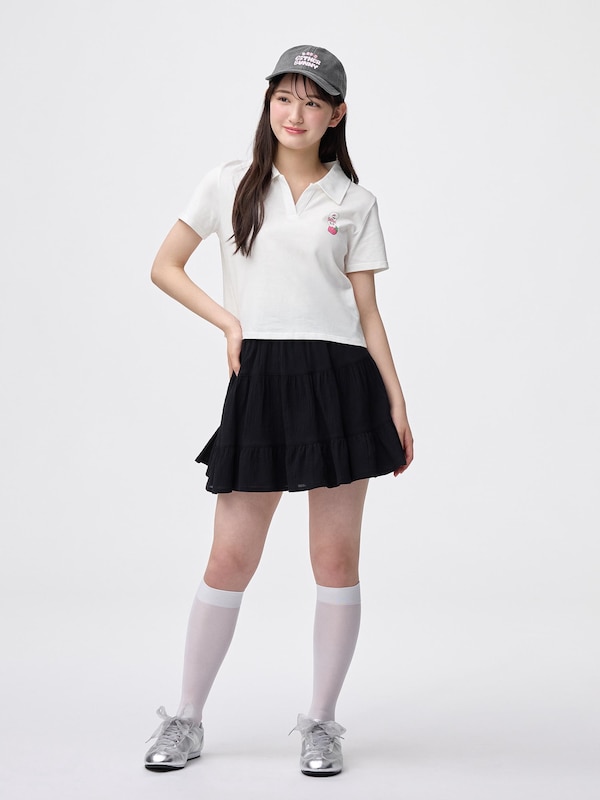 GIRLSクロップドポロシャツ エスターバニー JR