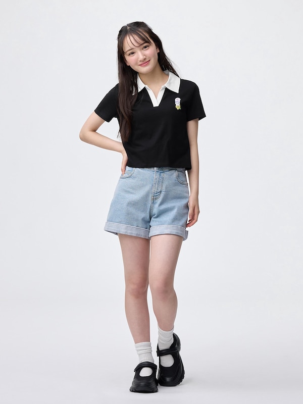 GIRLSクロップドポロシャツ エスターバニー JR