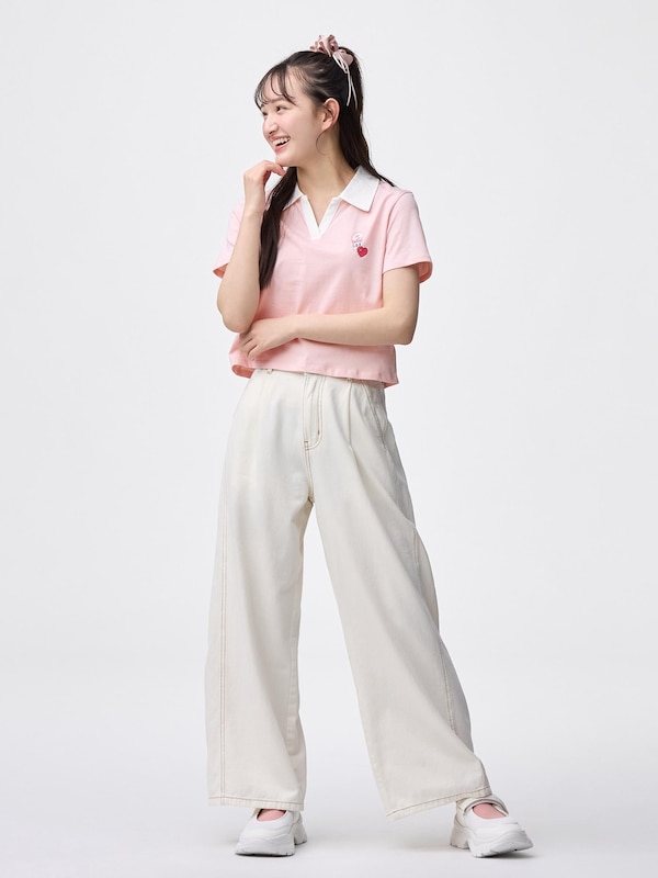GIRLSクロップドポロシャツ エスターバニー JR