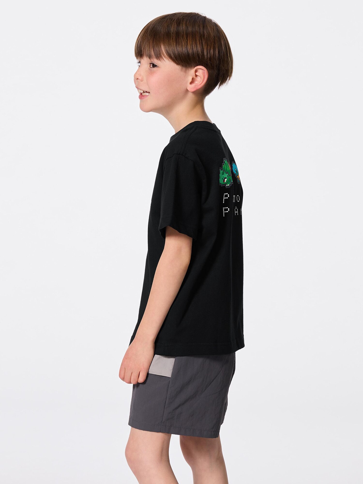 ポケモン フード付きカットソー ブラウン GU公式 | KIDS(男女兼用)グラフィックT Pokemon