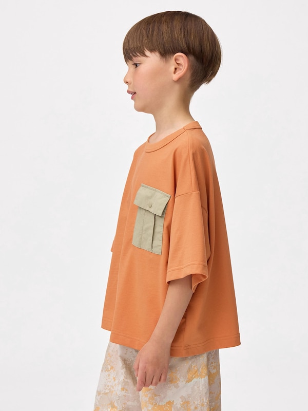 KIDS(男女兼用)ドライポケットボクシーT(5分袖)