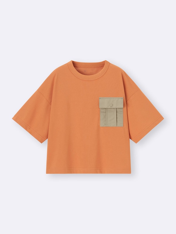 KIDSドライポケットボクシーT(5分袖)