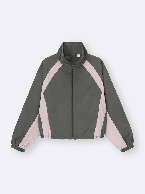 GIRLSナイロンカラーブロックブルゾンJR