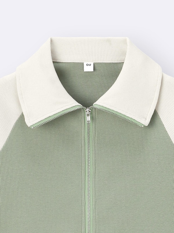 GIRLSダブルジップラグランカーディガンJR