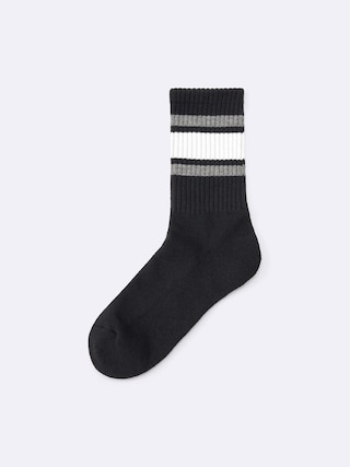 リブパイルクルーソックス(ライン) 【レディース】 【インナー・下着】【GU公式/ジーユー】 【BLACK】 リブパイルクルーソックス(ライン) 【レディース】 【インナー・下着】【GU公式/ジーユー】 【BLACK】