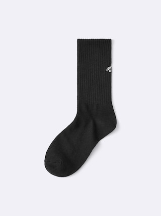 クルーソックス(ロゴ) 【レディース】 【インナー・下着】【GU公式/ジーユー】 【BLACK】 クルーソックス(ロゴ) 【レディース】 【インナー・下着】【GU公式/ジーユー】 【BLACK】