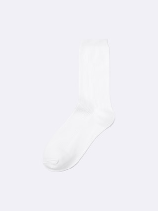 リブクルーソックス+E 【レディース】 【インナー・下着】【GU公式/ジーユー】 【OFF WHITE】 リブクルーソックス+E 【レディース】 【インナー・下着】【GU公式/ジーユー】 【OFF WHITE】