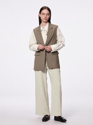 ドレープワイドパンツZ 【レディース】 【パンツ】【GU公式/ジーユー】 【BEIGE】 ドレープワイドパンツZ 【レディース】 【パンツ】【GU公式/ジーユー】 【BEIGE】