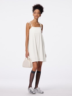 テクスチャーキャミソールミニワンピース