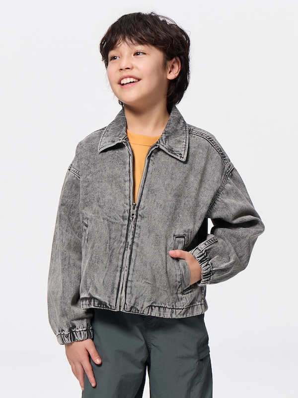 KIDS(男女兼用)デニムジップアップジャケット