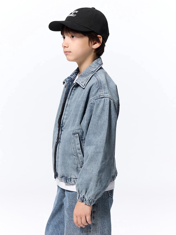 KIDS(男女兼用)デニムジップアップジャケット