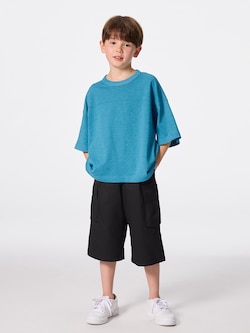 KIDS(男女兼用)ドライワイドカーゴクロップドパンツ+E