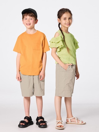 KIDS(男女兼用)ドライワイドカーゴハーフパンツ 【KIDS・TEEN】 【キッズ パンツ・スカート】【GU公式/ジーユー】 【BEIGE】 KIDS(男女兼用)ドライワイドカーゴハーフパンツ 【KIDS・TEEN】 【キッズ パンツ・スカート】【GU公式/ジーユー】 【BEIGE】