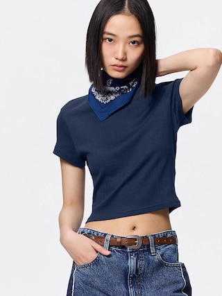 ポインテールT 【レディース】 【Tシャツ・スウェット】【GU公式/ジーユー】 【NAVY】 ポインテールT 【レディース】 【Tシャツ・スウェット】【GU公式/ジーユー】 【NAVY】