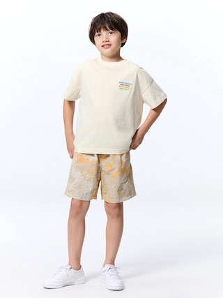 KIDS(男女兼用)ドライアクティブショーツ(アブストラクト) 【KIDS・TEEN】 【キッズ パンツ・スカート】【GU公式/ジーユー】 【BEIGE】 KIDS(男女兼用)ドライアクティブショーツ(アブストラクト) 【KIDS・TEEN】 【キッズ パンツ・スカート】【GU公式/ジーユー】 【BEIGE】